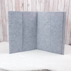 Zeugnismappe aus Filz | Zeugnishülle Schmetterling hellgrau | Organizer Schule