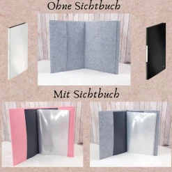 Zeugnismappe aus Filz | Zeugnishülle Pferd rosa | Organizer Schule