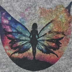 Zeugnismappe aus Filz | Zeugnishülle Schmetterling dunkelgrau | Organizer Schule