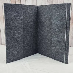 Zeugnismappe aus Filz | Zeugnishülle Schmetterling dunkelgrau | Organizer Schule