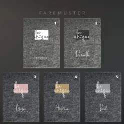 Zeugnismappe aus Filz *be unique* | personalisiert mit Namen und Farbe