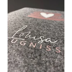 Zeugnismappe aus Filz *Herz* | personalisiert mit Namen und Farbe