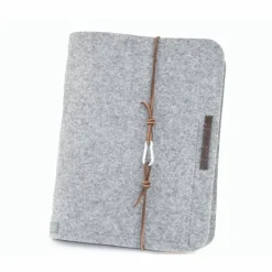 Zeugnismappe Dokumentenordner PERSONALISIERT hell grau Filz A4 Leder Geschenk Schule Ausbildung Studium Klarsichthülle