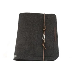 Zeugnismappe Dokumentenordner PERSONALISIERT hell grau Filz A4 Leder Geschenk Schule Ausbildung Studium Klarsichthülle