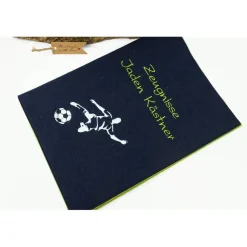 Zeugnismappe für Fußballer - tolles Einschulungsgeschenk für Jungs