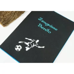 Zeugnismappe für Fußballer - tolles Einschulungsgeschenk für Jungs