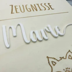Zeugnismappe personalisiert aus Holz | Geschenk zum Schulstart | Zeugnisordner mit Namen | Einschulungsgeschenk