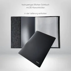 Zeugnismappe Regenbogen Sterne Filz Sichtbuch Geschenk zur Einschulung