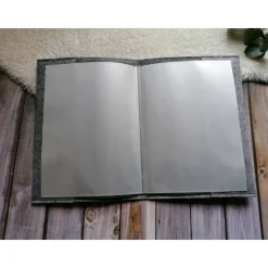 Zeugnissmappe aus Filz - personalisierbar- Einschulung * Hellgrau