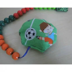 Zählhilfe Fußballer Rechenkette für Schulanfang Schultüte – Rechenhilfe mit Holzperlen individuell