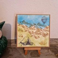 60ziger - Geburtstagskarte - Camping - Berge - Rucksack