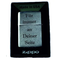 ZIPPO Feuerzeug oder Sturmfeuerzeug mit Gravur, Fotogravur, Geschenk Set für Männer, Geburtstag, Rückseitengravur