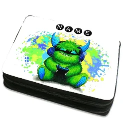 Zocker-Monster Federmäppchen inkl. Inhalt mit Name / personalisierbar