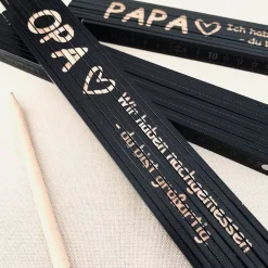 Zollstock/Meterstab "Papa/Opa, Ich/Wir habe/n nachgemessen Du bist großartig", Vatertag/Geburtstag, Geschenkidee