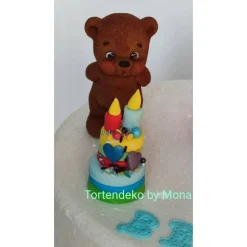 Zuckerfigur Tortenbild Tortendeko  Geburtstagsdeko Bärchen