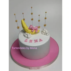 Zuckerfigur Tortenbild Tortendeko Mond Bär