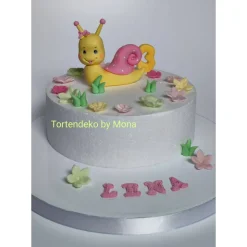 Zuckerfigur Tortenbild Tortendeko Tortendekoration Schnecke