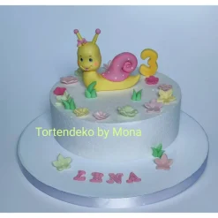 Zuckerfigur Tortenbild Tortendeko Tortendekoration Schnecke