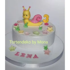 Zuckerfigur Tortenbild Tortendeko Tortendekoration Schnecke