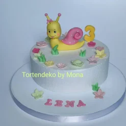 Zuckerfigur Tortenbild Tortendeko Tortendekoration Schnecke