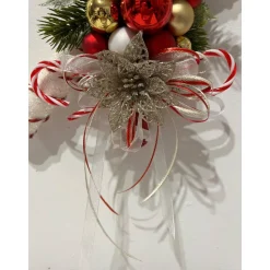 Zuckerstangen Weihnachtsdeko Weihnachtskranz Türschmuck Türdeko Türkranz