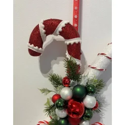 Zuckerstangen Weihnachtsdeko Weihnachtskranz Türschmuck Türdeko Türkranz