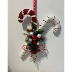 Zuckerstangen Weihnachtsdeko Weihnachtskranz Türschmuck Türdeko Türkranz