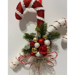 Zuckerstangen Weihnachtsdeko Weihnachtskranz Türschmuck Türdeko Türkranz