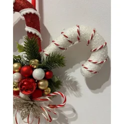 Zuckerstangen Weihnachtsdeko Weihnachtskranz Türschmuck Türdeko Türkranz