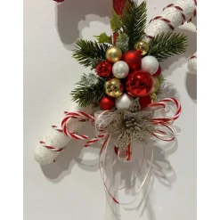 Zuckerstangen Weihnachtsdeko Weihnachtskranz Türschmuck Türdeko Türkranz