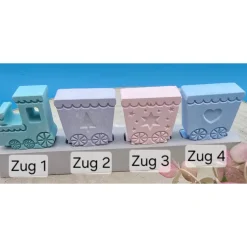 Zug Steckerchen Pastell – Handgemachte Deko zum Sammeln & Verschenken z.b als Geburtstagszug