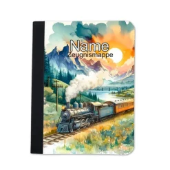 Zug Zeugnismappe personalisiert | Zeugnismappe | Zeugnismappe mit Namen | Urkundenmappe