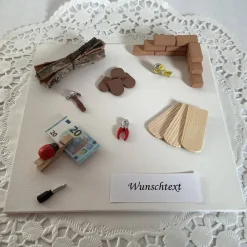 Zum Hausbau ein Geldgeschenk für Häuslebauer oder Geschenk zum Umbau und Umzug für Haus, Wohnung oder Zimmer verpacken