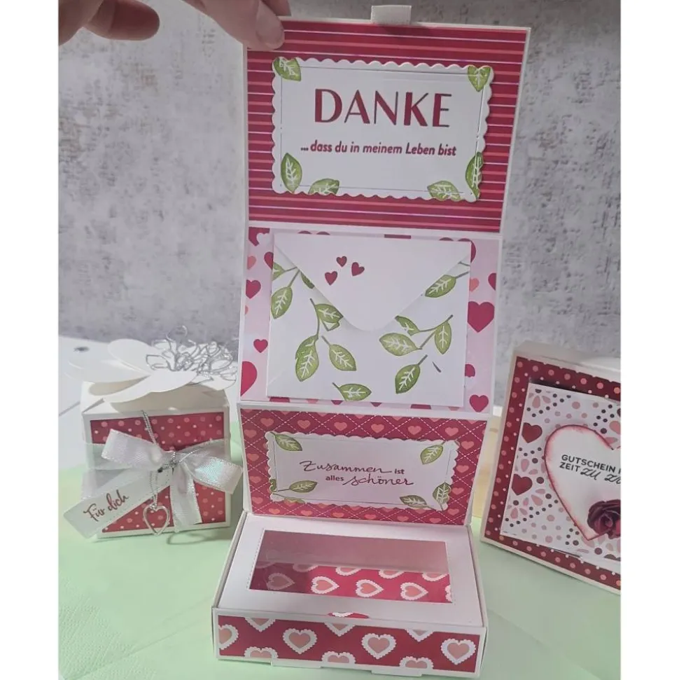 Zum Valentinstag, oder einfach mal so, kleine Präsentschachtel, Aufmerksamkeiten, Liebe, Stampin up