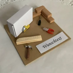 Zur Renovierung Geldgeschenk, zum Umbau, Umzug und Geschenk oder Gutschein für den Hausbau, die Wohnung oder ein Zimmer