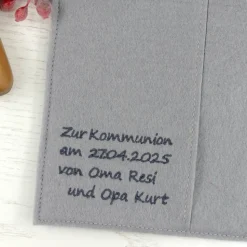 zusätzliche Widmung für Gotteslobhülle und Gesangbuchhülle zur Kommunion, Konfirmation