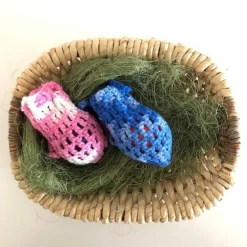 Zwei Eierschleudern / Eiernetze / Ostereierschleudern /Ostereiernetze 100umwolle dick!