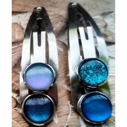 zwei Haarklammern Cabochon bronzefarbe mit eigenen Bild personalisiert