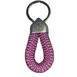 Zwei Schlüsselanhänger, Mr. und Mrs. zur Hochzeit, schwarz und altrosa, handgefertigt der Marke AlsterStruppi