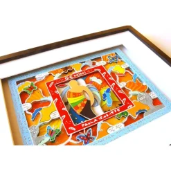 Zwillinge Sternzeichen gerahmt Geschenk personalisiert mit Name Geburtsdatum Text 3D Bild pop art Geburtstag